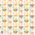 Easter Bows seamless pattern - Yellow Gingham