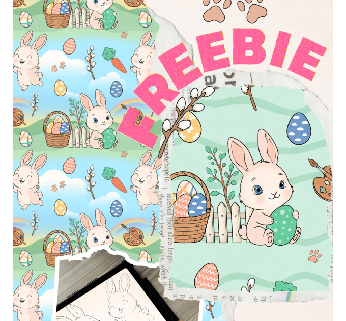 Easter Bunny seamless pattern