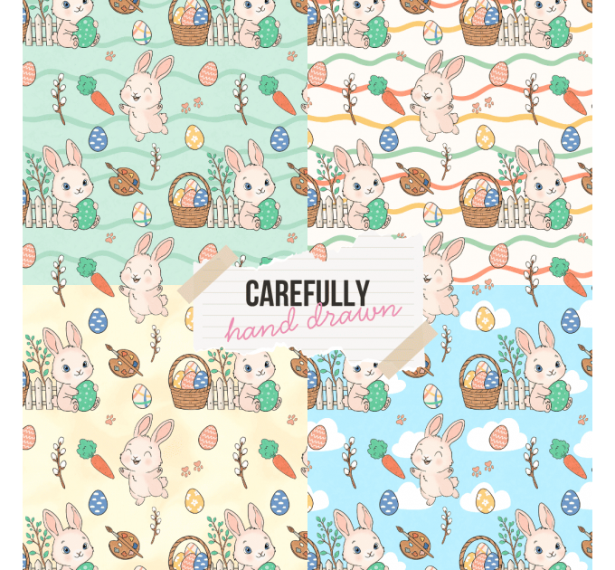 Easter Bunny seamless pattern