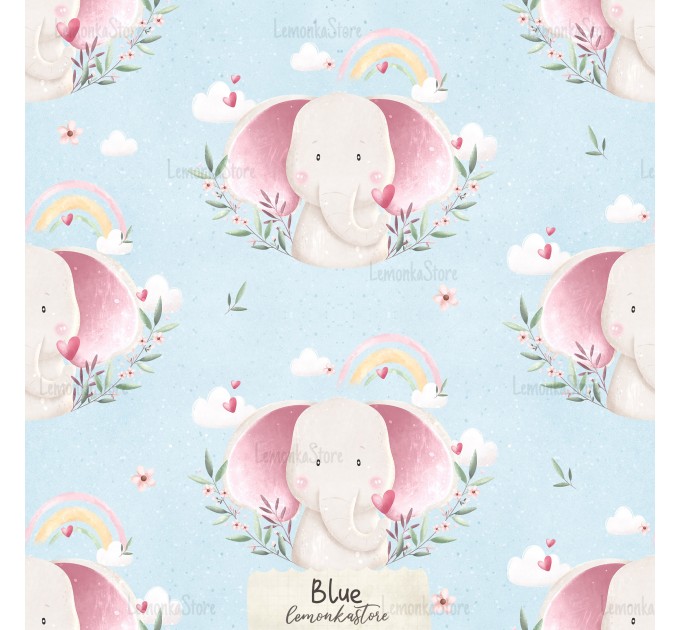Ellie - Little Lovelie  [NON-exclusive] seamless pattern - Blue