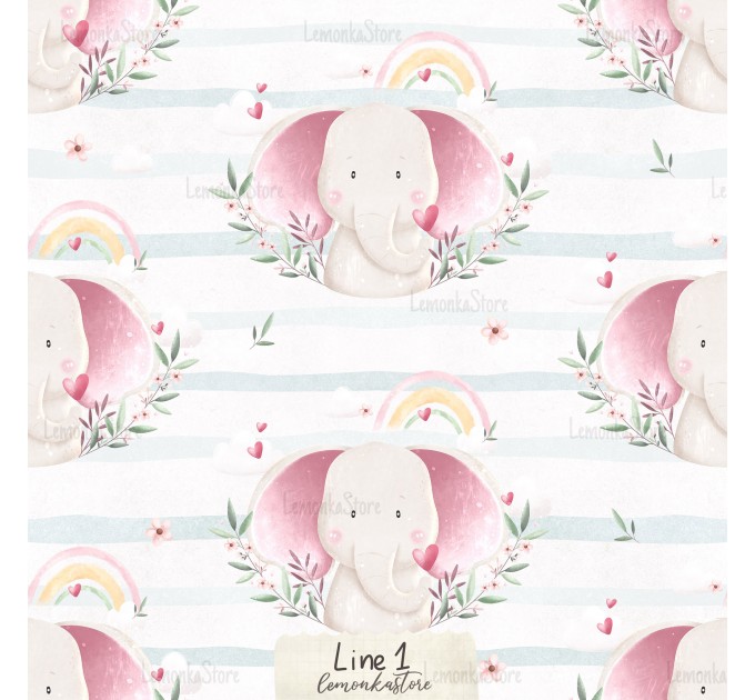 Ellie - Little Lovelie  [NON-exclusive] seamless pattern - Line1