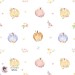 Floral Pumpkins seamless pattern - White