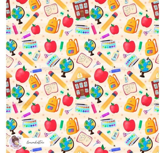 School seamless pattern