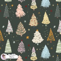 Christmas Whimsical Trees - Merry