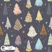 Christmas Whimsical Trees - Night