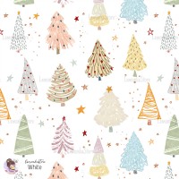 Christmas Whimsical Trees - White