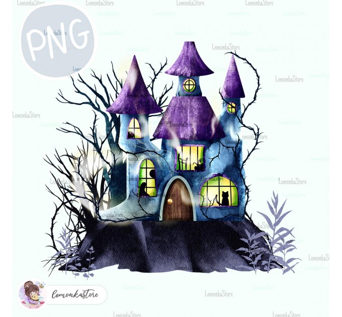 Spooky Carnival - Haunted house [PNG Clipart]