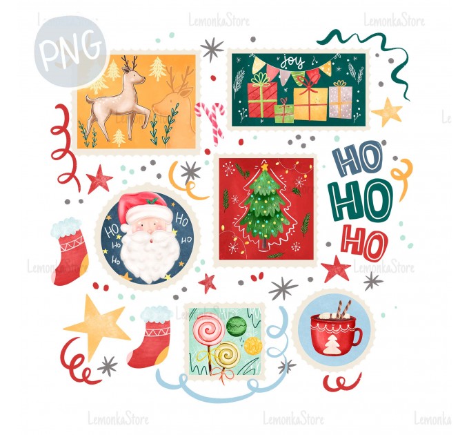 Whimsical Postmarks PNG Clipart