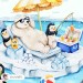Polar bear and penguins - Wildlife Park - Arctic [PNG Clipart]