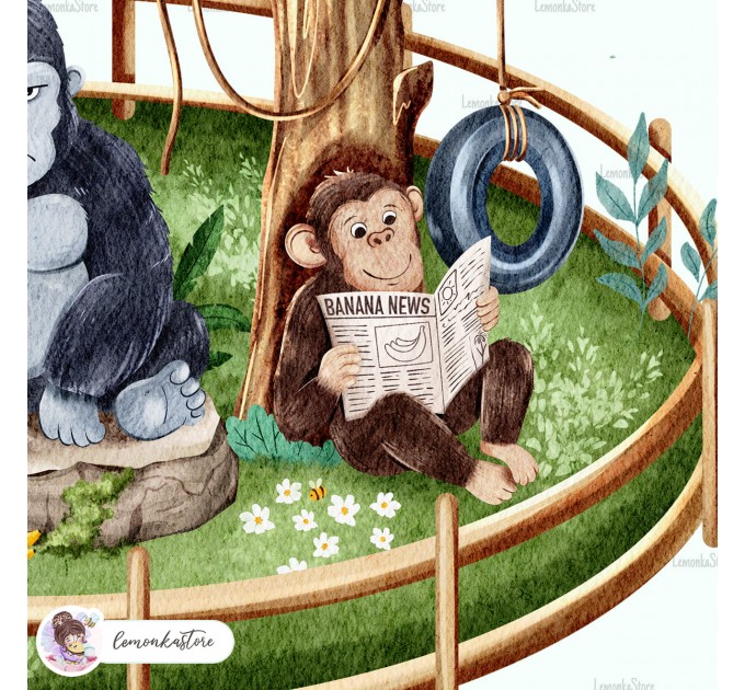 Funny Monkeys - Wildlife Park - Jungle [PNG Clipart]