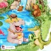  Hippopotamus and Aligator - Wildlife Park - Pond [PNG Clipart]