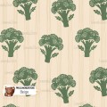 Broccoli exclusive seamless pattern - Beige