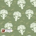 Broccoli exclusive seamless pattern - Light Olive