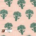 Broccoli exclusive seamless pattern - Peach