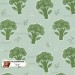 Broccoli exclusive seamless pattern - Sage