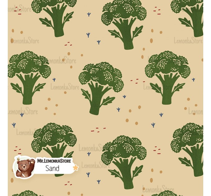 Broccoli seamless pattern - Sand [Non-Exclusive]