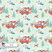 Christmas Bus seamless pattern design - Grid