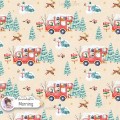 Christmas Bus seamless pattern design - Morning