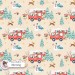 Christmas Bus seamless pattern design - Morning