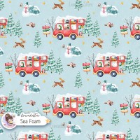 Christmas Bus - Sea Foam