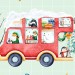 Christmas Bus seamless pattern design - Sea Foam