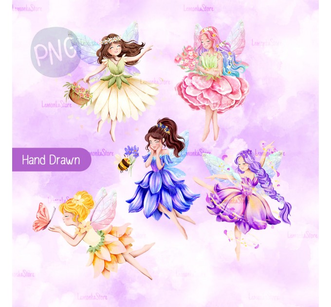 Floral Fairies Bundle - [PNG Clipart]