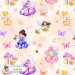 Floral Fairies exclusive seamless pattern - Sunshine