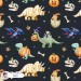 Halloween Dinosaurs exclusive seamless pattern - Dark