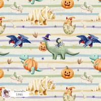 Halloween Dinosaurs - Lines