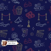 Movie Doodles - Dark Blue