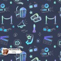 Movie Doodles exclusive seamless pattern - Grey