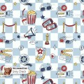Movie Doodles exclusive seamless pattern - Grey Check