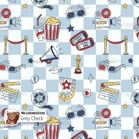 Movie Doodles - Grey Check