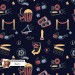Movie Doodles seamless pattern - Navy [Non-Exclusive]
