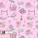 Movie Doodles exclusive seamless pattern - Pink