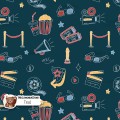 Movie Doodles exclusive seamless pattern - Teal