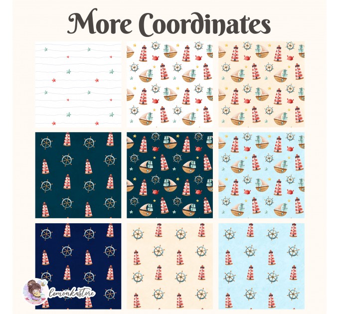 Nautical Seamless pattern 