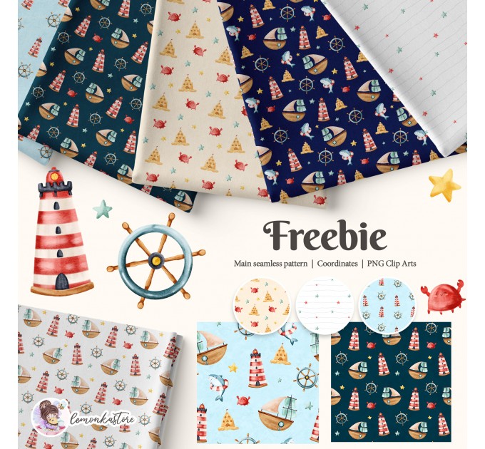 Nautical Seamless pattern 