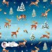 Santa's Deers seamless pattern design - Winter