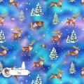Santa's Deers seamless pattern design - Joy
