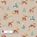Santa's Deers seamless pattern design - Lines