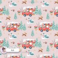 Christmas Bus seamless pattern design - Ash