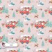 Christmas Bus seamless pattern design - Ash