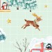 Christmas Bus seamless pattern design - Grey