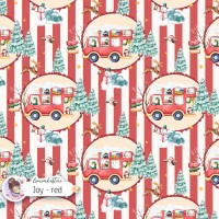 Christmas Bus - Joy Red