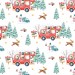 Christmas Bus seamless pattern - White [Non-Exclusive]