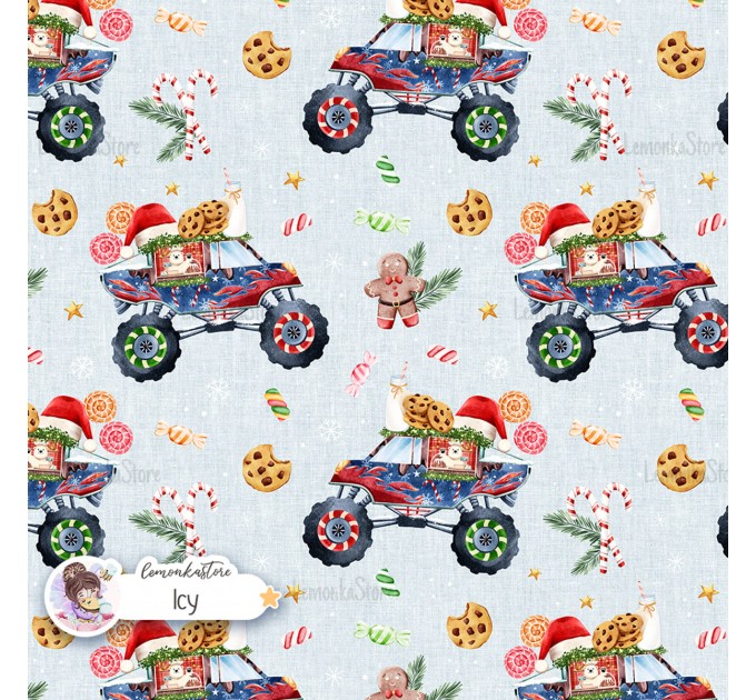 Cookie Truck exclusive seamless pattern - Icy