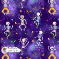 Dancing Skeletons exclusive seamless pattern - Dark Purple
