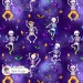 Dancing Skeletons exclusive seamless pattern - Dark Purple