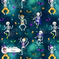 Dancing Skeletons exclusive seamless pattern - Deep